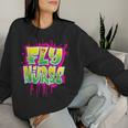 Nursing 80S 90S Hip Hop Fly Nurse Graffiti Style Women Sweatshirt Gifts for Her