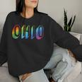 Ohio Lgbtq Pride Rainbow Pride Flag Women Sweatshirt Gifts for Her