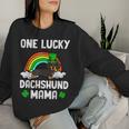 One Lucky Dachshund Mama Dog St Patrick's Day Women Sweatshirt Gifts for Her