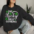 One Lucky Great Grandma St Patrick's Day Shamrocks Women Sweatshirt Gifts for Her