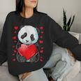 Panda Heart Día De Sanalentín Para Niños Niñas Es Hombres Amantes De Los Osos Sudadera Mujer Regalos para ella