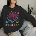 Pansexual Subtle Pan Pride Lgbtq Subtle Moon Phase Crystals Women Sweatshirt Gifts for Her