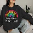 Paras Make It Possible Paraprofessional Teacher Assistant Women Sweatshirt Gifts for Her
