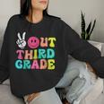 Peace Out 3Rd Grade Graduation Class 2024 Last Day Of School Women Sweatshirt Gifts for Her