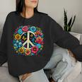 Peace Love Groovy Peace Sign Women Sweatshirt Gifts for Her