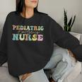 Pediatric Emergency Nurse Er Nurse Pediatric Er Nurse Groovy Women Sweatshirt Gifts for Her