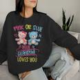 Pink Or Blue Deine Oma Liebt Dich Party Gender Reveal Sweatshirt Frauen Geschenke für Sie