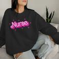 Pink Retro Nurse Appreciation Nursing Profession Rn Lpn Np Women Sweatshirt Gifts for Her