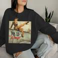 Pinup Girl Wings Vintage Poster Ww2 Women Sweatshirt Gifts for Her