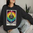 Pride Rainbow Tarot Card Skeleton Women Sweatshirt Gifts for Her