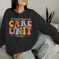 Progressive Care Unit Groovy Pcu Nurse Emergency Room Nurse Women Sweatshirt Gifts for Her