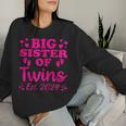 Promoted To Big Sister Of Twins Est 2024 Baby Announcement Women Sweatshirt Gifts for Her