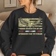 Proud Daughter Of An Afghanistan Veteran Military Vet Child Women Sweatshirt Gifts for Her