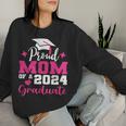 Proud Mom Of 2024 Graduate Senior Mother College Graduation Women Sweatshirt Gifts for Her