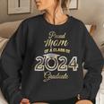 Proud Mom Of A Class Of 2024 Graduate Bling Senior 24 Women Sweatshirt Gifts for Her