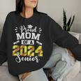 Proud Mom Of A Softball Senior 2024 Graduate Women Sweatshirt Gifts for Her