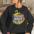 Proud Navy Niece American Flag Anchor Gold Pride Girl Gif Women Sweatshirt Gifts for Her