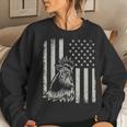 Proud Patriotic Chicken Rooster Farmer Lover American Flag Women Sweatshirt Gifts for Her