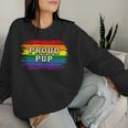 Proud Pup Pride Parade Human Pup Play Colorful Rainbow Dog Women Sweatshirt Gifts for Her