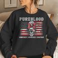 Pureblood Movement Pureblood Medical Freedom Usa Flag Women Sweatshirt Gifts for Her