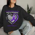 Purple End Alzheimers Awareness Frauen Männer Kinder Mama Papa Sweatshirt Frauen Geschenke für Sie