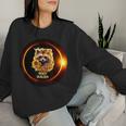 Raccoon Sunflower Totality Total Solar Eclipse April 8 2024 Women Sweatshirt Gifts for Her