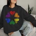 Rainbow Circle Of Hearts Love Gay Pride Lgbt Women Sweatshirt Gifts for Her