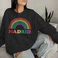 Rainbow Pride Gay Lgbt Parade Madrid Women Sweatshirt Gifts for Her