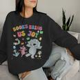Read Book Cute School Teacher Librarian Elephant Pigeon Women Sweatshirt Gifts for Her