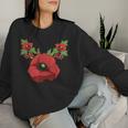 Red Poppies Floral Vintage Poppy Flowers Women Sweatshirt Gifts for Her