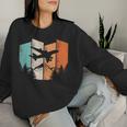 Retro Airplane Landscape Pilot Aviation Women Women Sweatshirt Gifts for Her