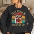 Retro Best Cluckin Dad Ever Chicken Dad Rooster Father Women Sweatshirt Gifts for Her