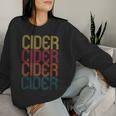 Retro Cider Wine For Cider Lover Vintage Cider Women Sweatshirt Gifts for Her