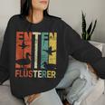 Retro Ducks Whispering Erpel Sweatshirt Frauen Geschenke für Sie