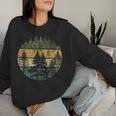 Retro Forest Trees Outdoors Nature Vintage Graphic Women Sweatshirt Gifts for Her