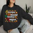 Retro Groovy Hbcu Humbled Blessed Creative Unique Women Sweatshirt Gifts for Her