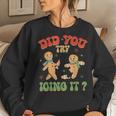 Retro Icu Nurse Did You Try Icing It Gingerbread Women Sweatshirt Gifts for Her