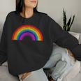 Retro Lgbtq Rainbow Women's Sweatshirt Frauen Geschenke für Sie