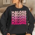 Retro Malone Girl First Name Boy Personalized Groovy 80'S Women Sweatshirt Gifts for Her