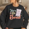 Retro Nurse Valentines Day D10w Icu Rn Er Ed You're So Sweet Women Sweatshirt Gifts for Her