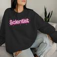 Retro Pink Scientist Science Teacher Back To School Women Sweatshirt Gifts for Her
