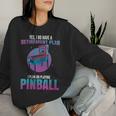 Retro Vintage Arcade Retirement To Play Pinball Women Sweatshirt Gifts for Her