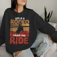 Rodeo Bull Riding Horse Rider Cowboy Cowgirl Western Howdy Women Sweatshirt Gifts for Her