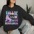 Roller Skate 10Th Birthday Rolling Into 10 Since 2014 Girls Women Sweatshirt Gifts for Her