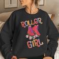 Roller Skate Roller Girl Running With Roller Skates 80S Women Sweatshirt Gifts for Her