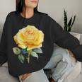 Rose Flower Yellow Floral Women Sweatshirt Gifts for Her