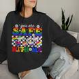 You Are Safe With Me Rainbow Gay Transgender Lgbt Pride Women Sweatshirt Gifts for Her