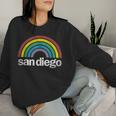 San Diego Rainbow 70'S 80'S Style Retro Gay Pride California Women Sweatshirt Gifts for Her