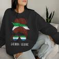 Sierra Leone Messy Hair Girl Sierra Leonean Roots Pride Women Sweatshirt Gifts for Her