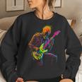 Skeleton Graphic Playing Guitar Rock Band For Women Women Sweatshirt Gifts for Her